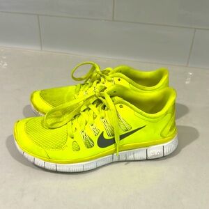 Nike Free 5.0 Women’s Yellow Athletic Shoes